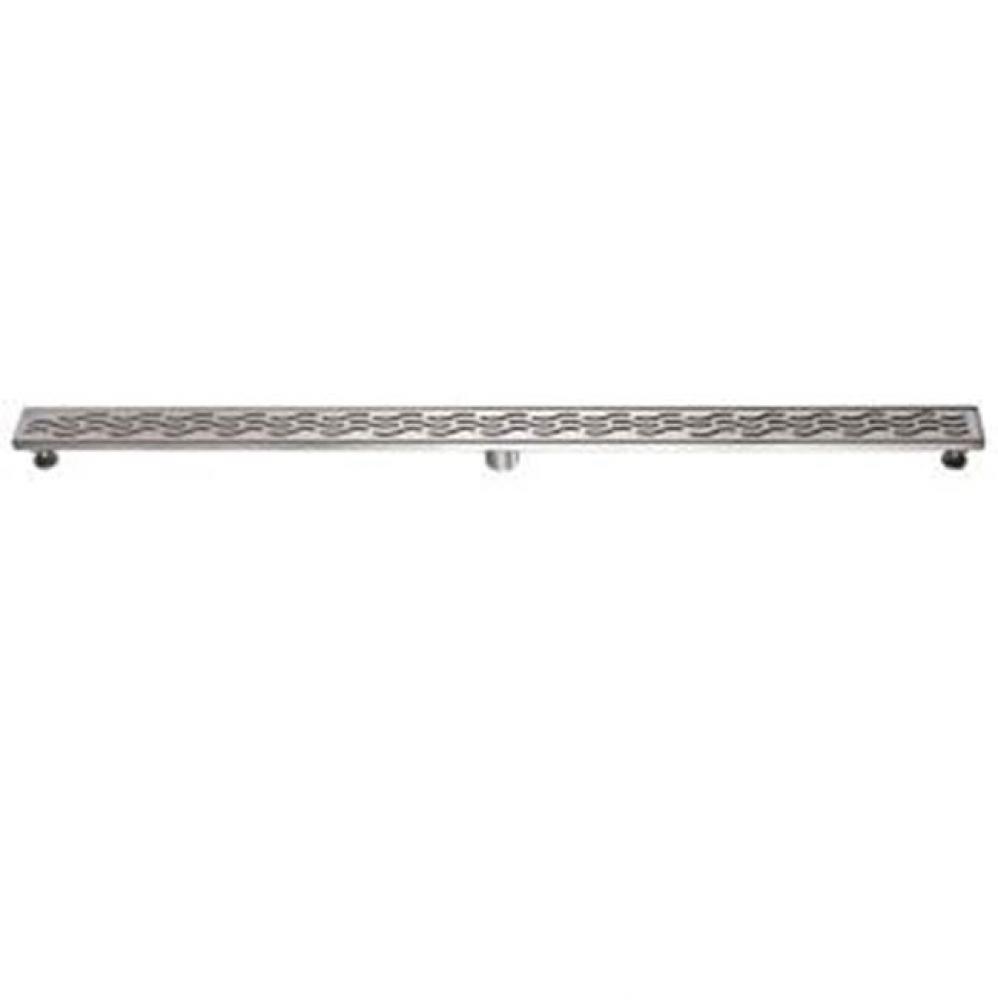 Shower linear drain--14G, 304type stainless steel, matte black finish: 59''L x 3'&a