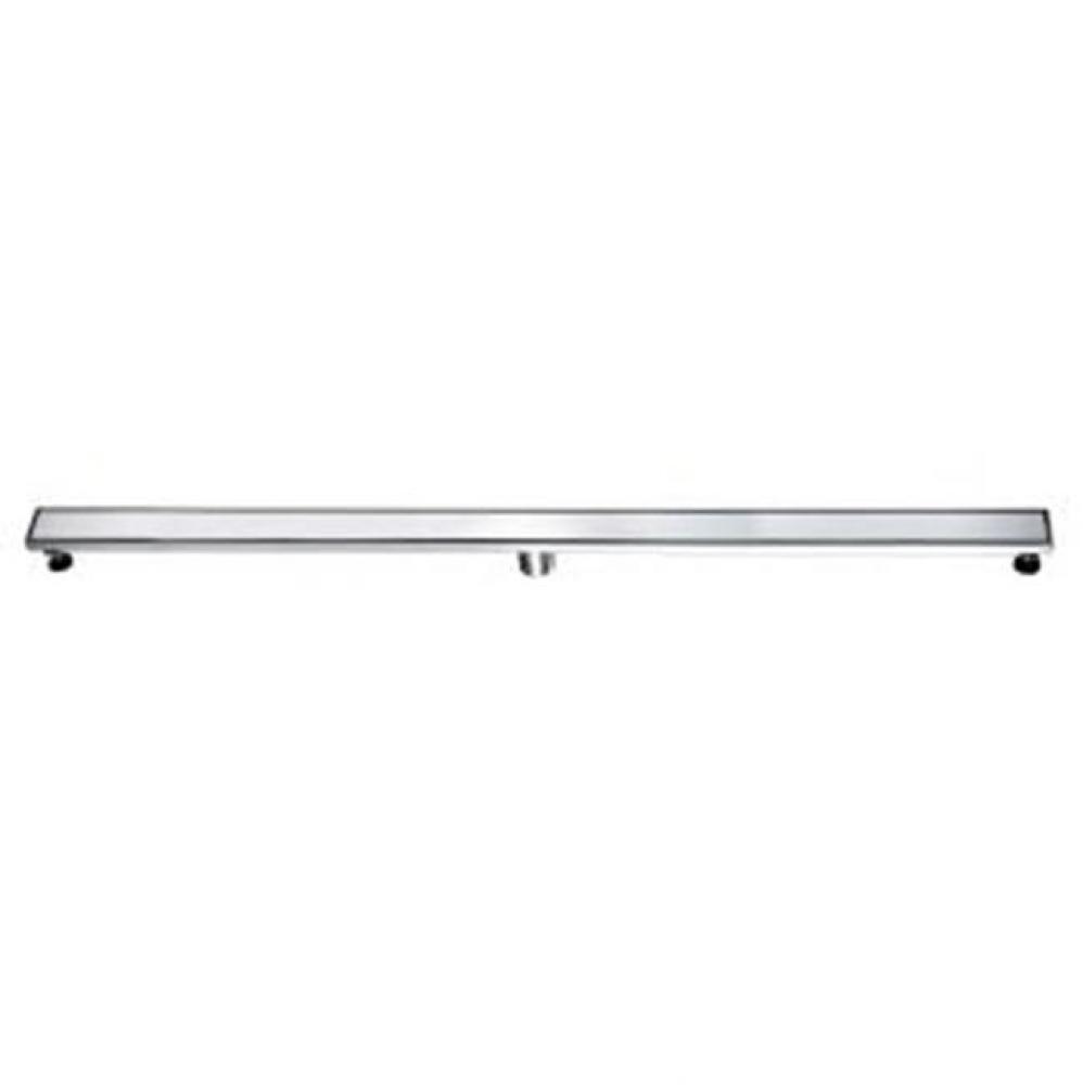 Shower Linear Drain--14G, 304type stainless steel, matte black finish: 59''L x 3'&a