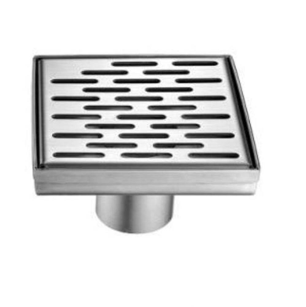 Shower square drain 9G, 304 type stainless steel, matte black finish: 5-1/4''L x 5-1/4&a