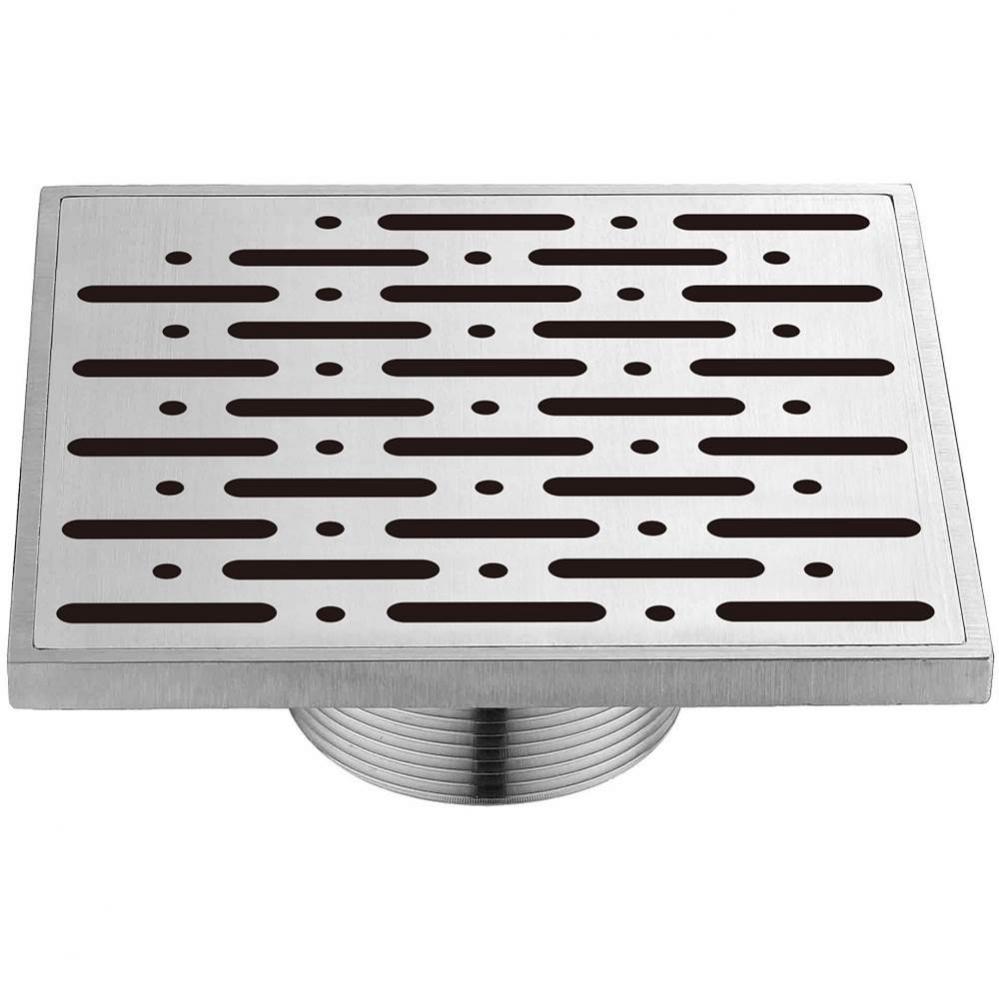 Shower square drain--9G, 304type stainless steel, polished, satin finish: 5''Lx5'&a