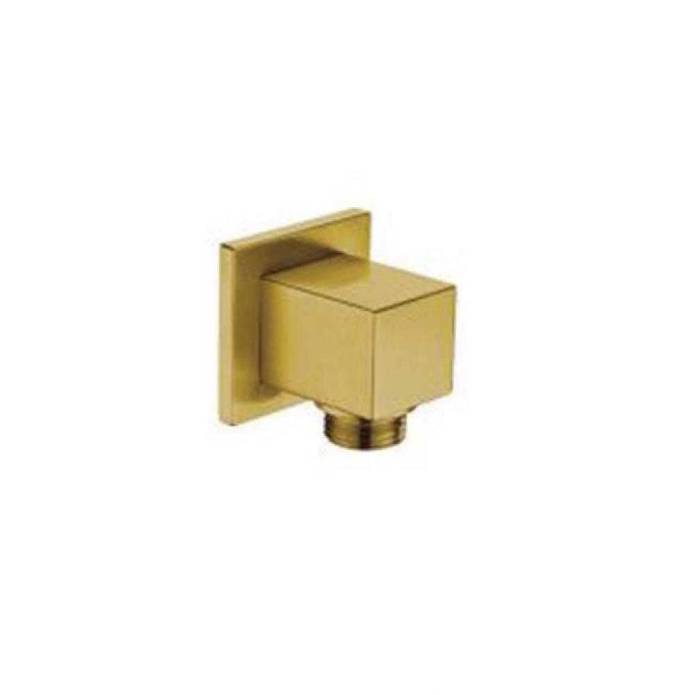 Shower wall supply elbow, Matte Gold (Square)