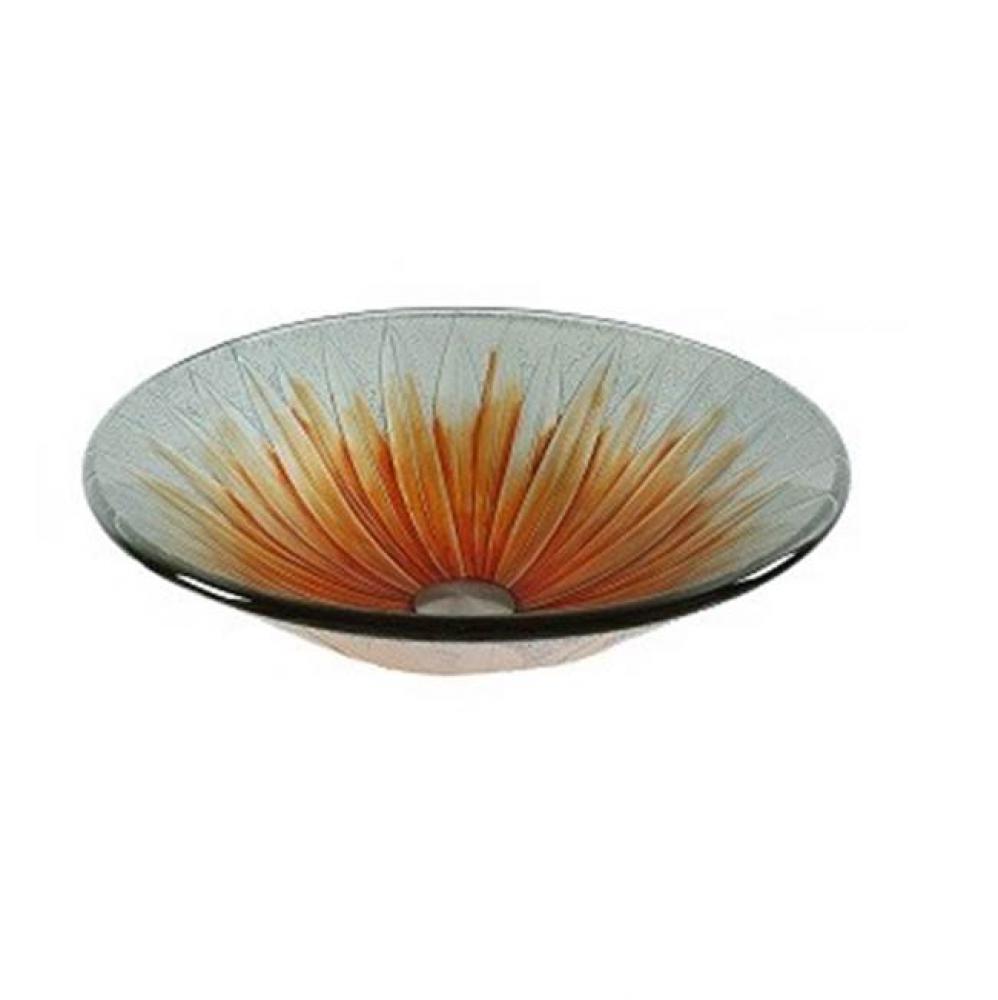 Dawn® Tempered glass handmade vessel sink-round shape