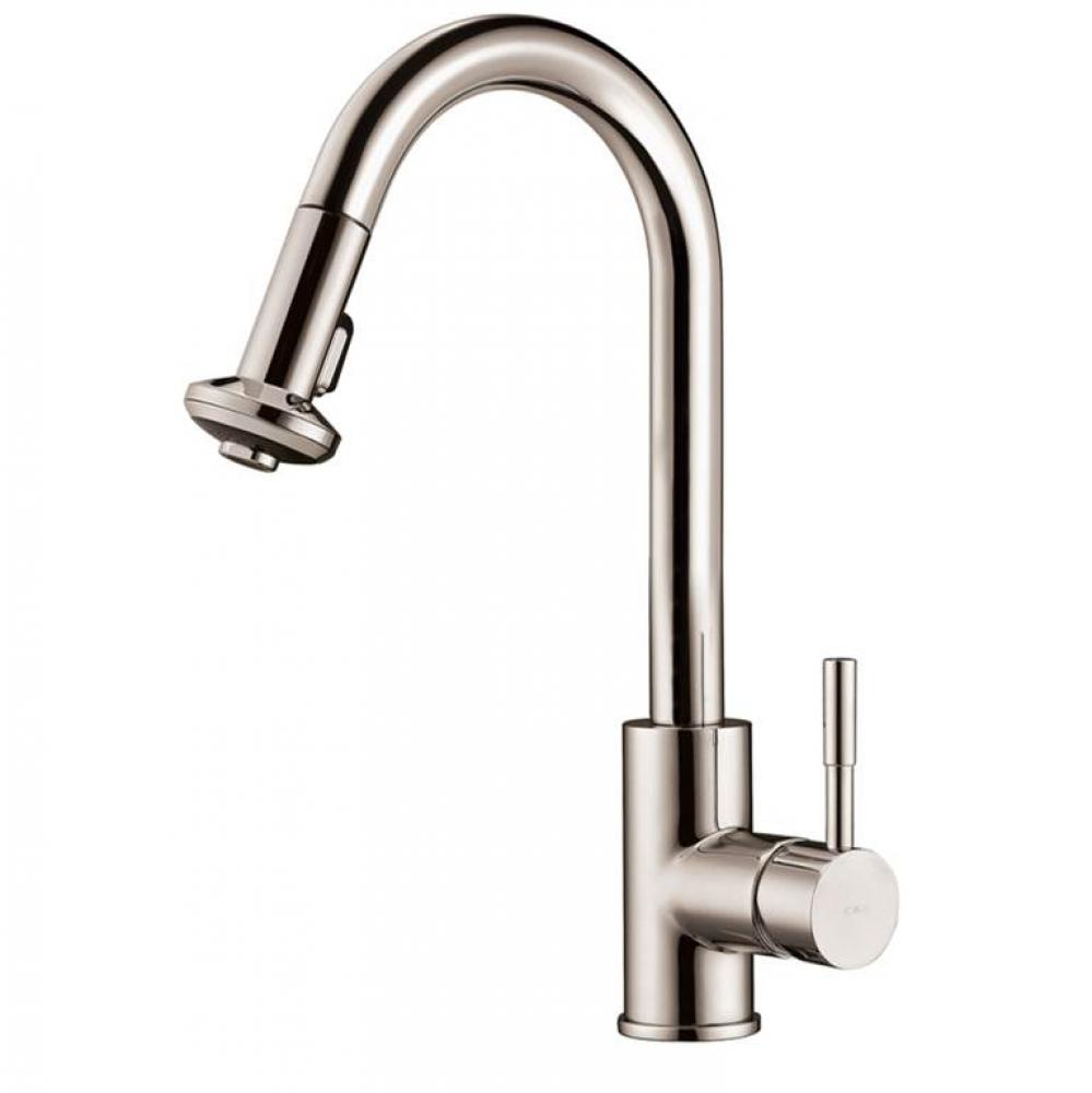 Dawn® Single-lever pull-down spray sink mixer, Brushed Nickel