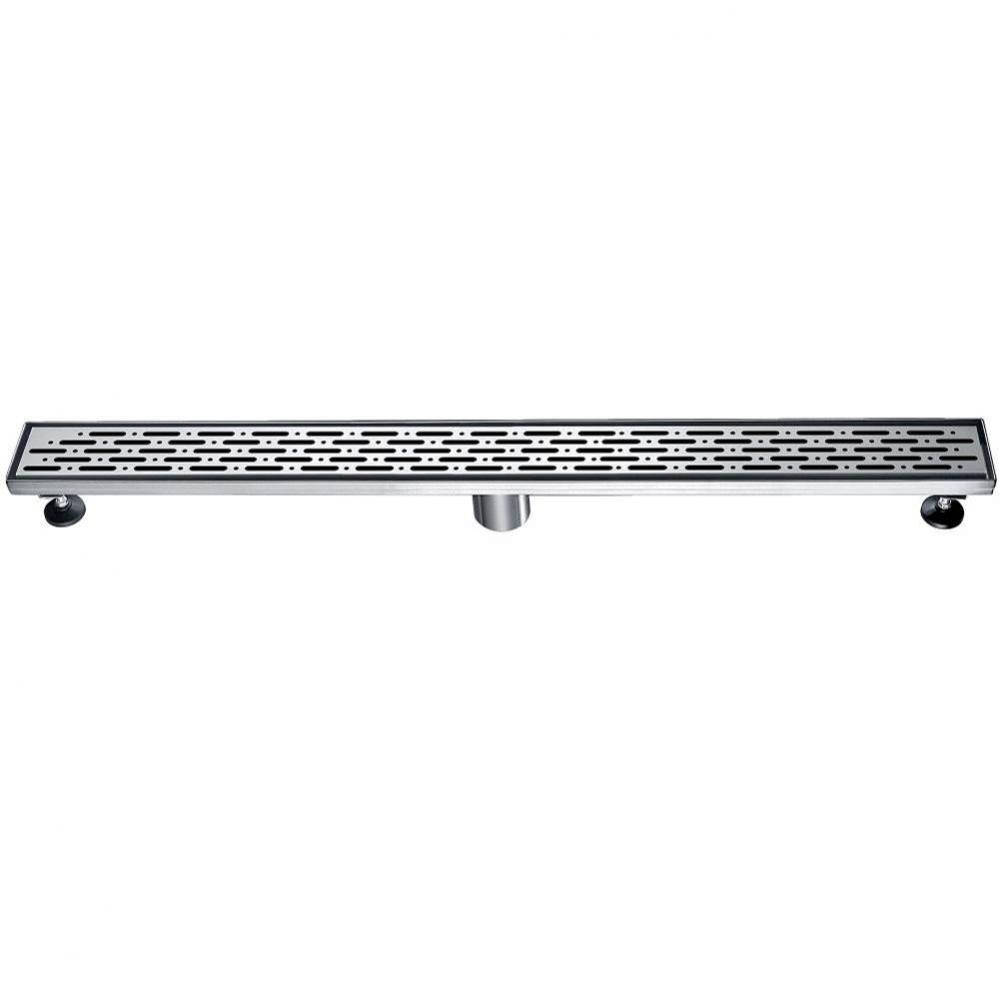 Shower linear drain---14G, 304type stainless steel, polished, satin finish: 32''Lx3&apos