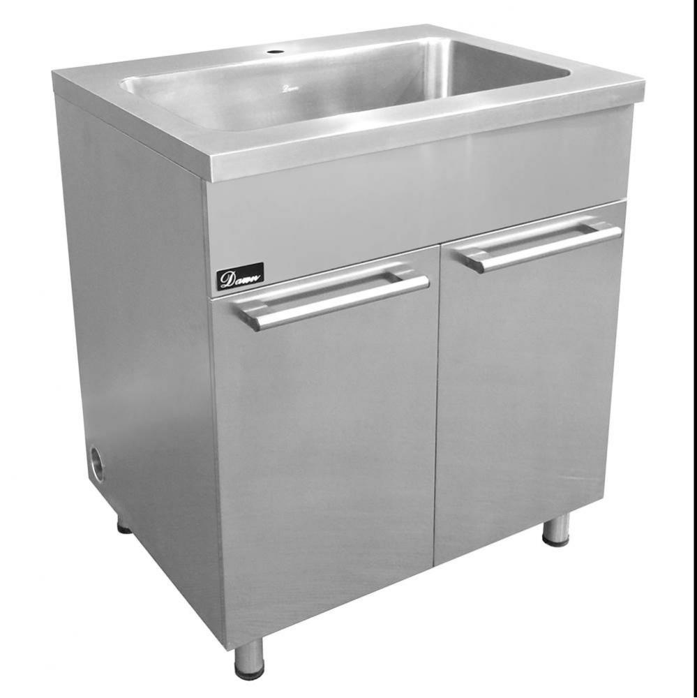 Dawn® Stainless Steel Sink Base Cabinet with Built in Garbage Can
