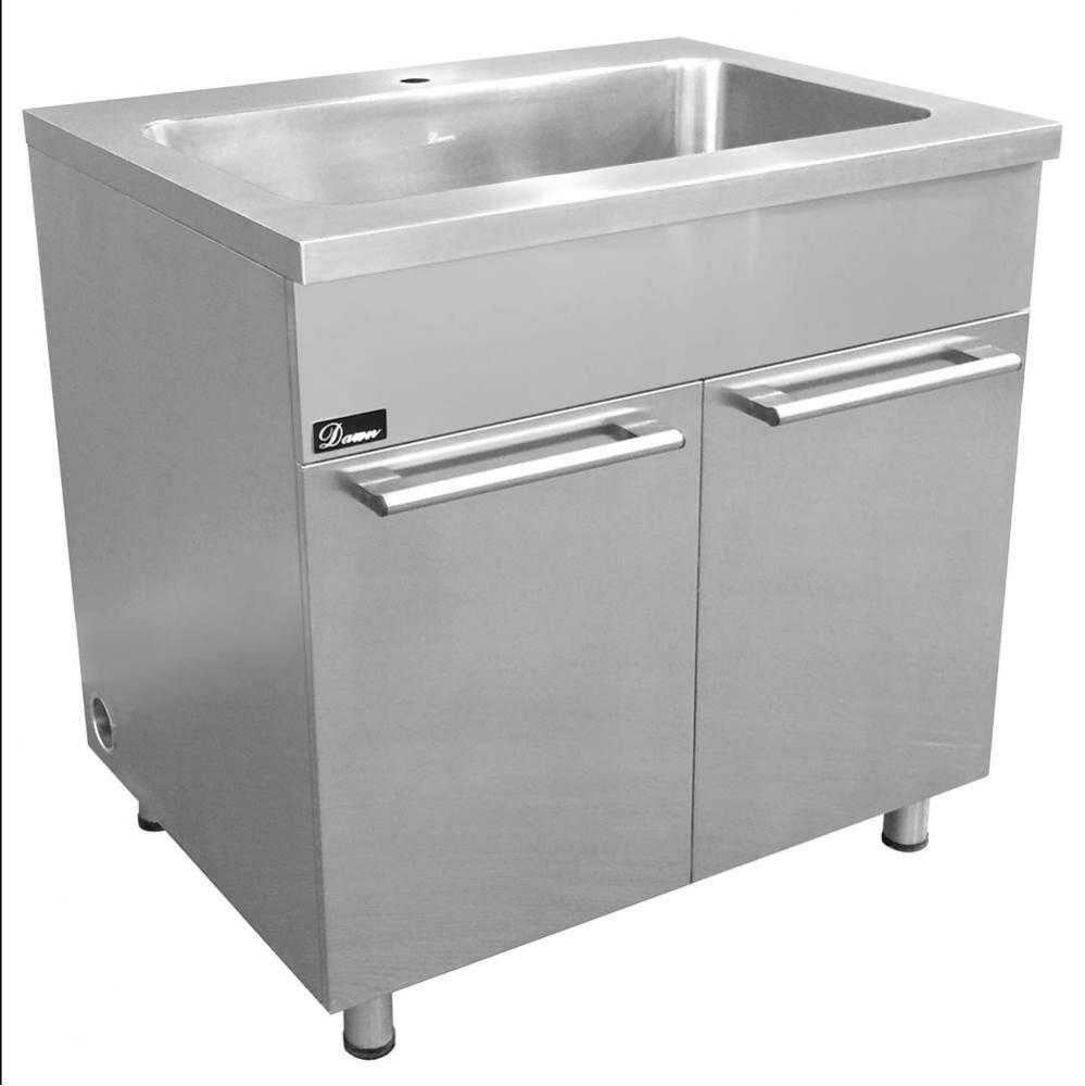 Stainless Steel Sink Base Cabinet (Sink: DSU3017), 20G: 36''L x 25-1/2''W x 36
