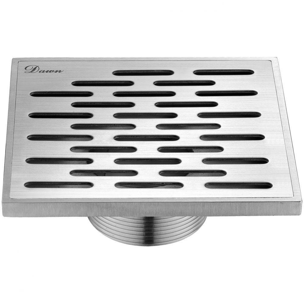Shower square drain--9G, 304type stainless steel, polished, satin finish: 5''Lx5'&a