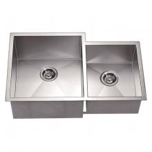 Dawn DSQ311815R - Dawn® Undermount Double Bowl Square Sink (Small Bowl on Right)