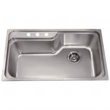 Dawn CH368 - Dawn® Top Mount Single Bowl Sink with 3 Holes
