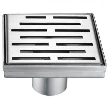 Dawn LAN050504 - Shower square drain -- 9G, 304 type stainless steel, polished satin finish: 5-1/4''L x 5