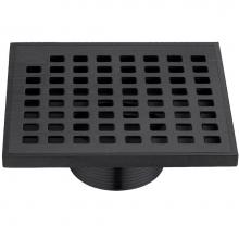 Dawn SBE050504DBR - Dawn® Brisbane River Series - Square Shower Drain 5''L Dark Brown Finished (Threade