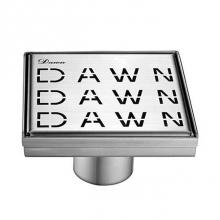 Dawn LDA050504 - Shower square drain -- 14G, 304 type stainless steel, polished satin: 5-1/4''L x 5-1/4&a