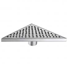 Dawn TRE131004 - Shower triangle drain--14G, 304type stainless steel, polished, satin finish: 14-1/8''L&a