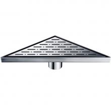 Dawn TRO131004 - Shower triangle drain--14G, 304type stainless steel, polished, satin finish: 14-1/8''L&a