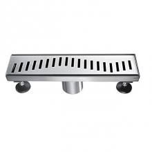 Dawn LGS120304 - Shower linear drain--14G, 304type stainless steel, polished, satin finish: 12''Lx3'