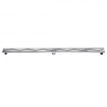 Dawn LGS590304 - Shower linear drain--14G, 304type stainless steel, polished, satin finish: 59''L x 3&apo