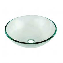 Dawn GVB84007 - Dawn® Tempered glass vessel sink-round shape, clear glass