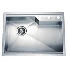 Dawn DSQ2417 - Dawn® Dual Mount Square Single Bowl Sink with Rear Corner Drain & 3 Holes