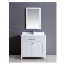 Dawn AAMS-3601 - Dawn® Vanity Set:  Counter Top (AAMT362135-01), Cabinet (AAMC362135-01) & Mirrior (A