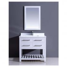 Dawn AAPS-3601 - Dawn® Vanity Set:  Counter Top (AAPT362235-01), Cabinet (AAPC362235-01) & Mirror (AA