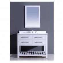 Dawn AAPS-4201 - Dawn® Vanity Set:  Counter Top (AAPT422235-01), Cabinet (AAPC422235-01) & Mirror (AA