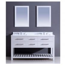 Dawn AAPS-6001 - Dawn® Vanity Set:  Counter Top (AAPT602235-01), Cabinet (AAPC602235-01) & 2 Mirrors