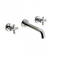 Dawn AB03 1035BN - Dawn® Wall Mounted Double-handle Concealed Washbasin Mixer, Brushed Nickel