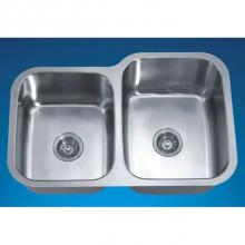 Dawn ASU108L - Dawn® Undermount Double Bowl Sink (Small Bowl on Left)