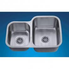 Dawn ASU110L - Dawn® Undermount Double Bowl Sink (Small Bowl on Left)