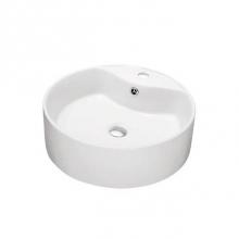 Dawn CASN103000 - Dawn® Vessel Above-Counter Round Ceramic Art Basin with single hole for faucet and Overflow