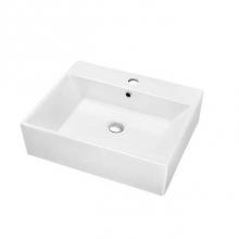 Dawn CASN107016 - Dawn® Vessel Above-Counter Rectangle Ceramic Art Basin with Single Hole for Faucet and Overfl