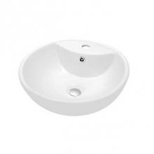 Dawn CASN126521 - Dawn® Vessel Above-Counter Round Ceramic Art Basin with Single Hole for Faucet and Overflow