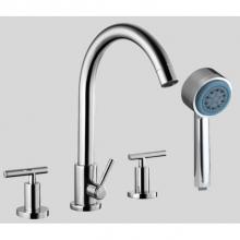 Dawn D16 2503C - Dawn® 4-hole Tub Filler with Personal Handshower and Lever Handles