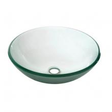 Dawn GVB84007FD - Dawn® Tempered glass vessel sink-round shape, frosted glass