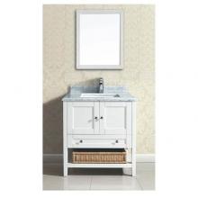 Dawn AAM2230-01 - Dawn® Solid wood frame mirror, beige white finished: 22''Wx30''H