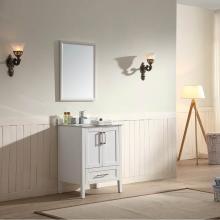 Dawn AMRWC242134 - Solid wood frame with plywood interior MDF with self soft closing hinges, pure white finished cabi