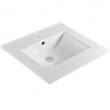 Dawn AOVS252207-01 - Pure White Ceramic Sink Top