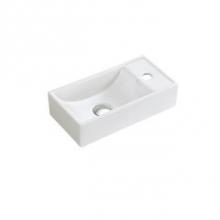 Dawn CWSN05300R - Wall Mount Ceramic Sink (faucet hole on right): 16-1/8''L x 8-1/2''W x 4-1/8&a