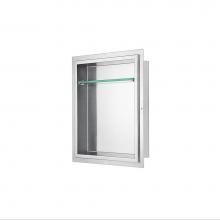 Dawn FNIBN1814 - Dawn® Stainless Steel Finished Shower Niche with One Glass Shelf