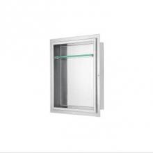 Dawn FNIBN1814MB - Stainless Steel Framed Shower Niche; Size: 14''L x 4-3/8''W x 18''H