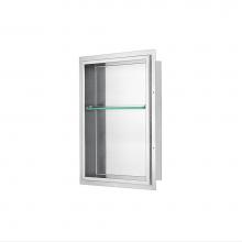 Dawn FNIBN2414 - Dawn® Stainless Steel Finished Shower Niche with One Glass Shelf