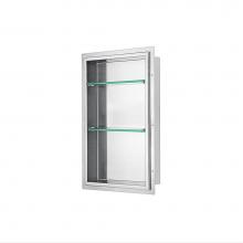 Dawn FNIBN3214 - Dawn® Stainless Steel Finished Shower Niche with Two Glass Shelves