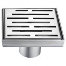 Dawn LAN050504MB - Shower square drain -- 9G, 304 type stainless steel, matte black: 5-1/4''L x 5-1/4'