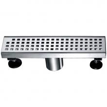 Dawn LBE120304MB - Shower linear drain--14G, 304type stainless steel, matte black finish: 12''Lx3'&apo