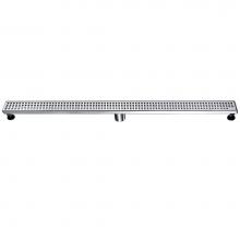 Dawn LBE470304MB - Shower linear drain--14G, 304type stainless steel, matte black finish: 47''Lx3'&apo