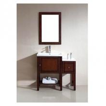 Dawn RAM210131-04 - Dawn® Solidwood and Plywood frame brown black finish mirror