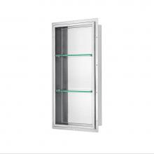 Dawn FNIBN4214 - Dawn® Stainless Steel Finished Shower Niche with Two Glass Shelves