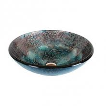 Dawn GVB81614 - Dawn® Tempered glass handmade vessel sink-round shape