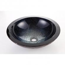 Dawn GVB86234 - Dawn® Tempered glass handmade vessel sink-round shape