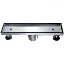 Dawn LCO120304 - Shower linear drain--18G, 304type stainless steel, polished, satin finish: 12''Lx3'